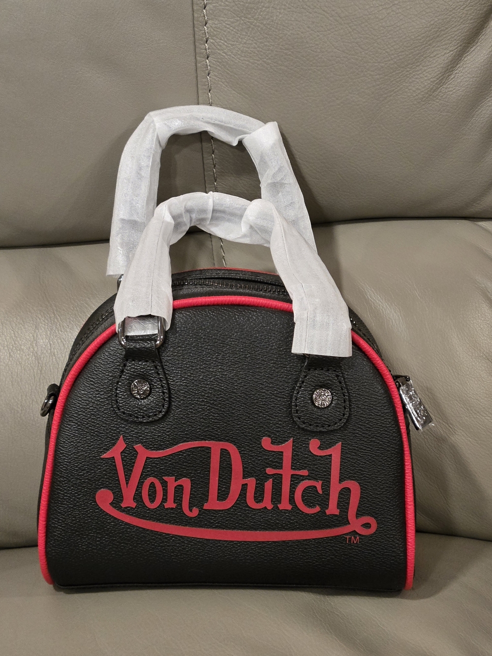 Von Dutch Two-Tone Bowling Bag - Crossbody Bag NWT